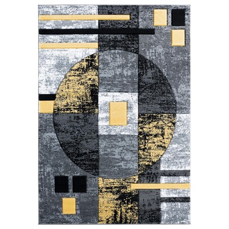 Manmade 7 ft. 10 in. x 10 ft. 6 in. Bristol Epsilon Yellow Rectangle Area Rug MA3645474